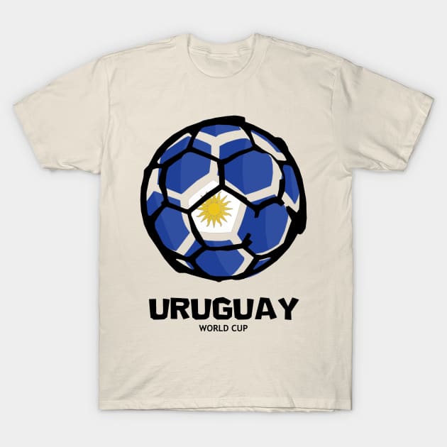 Uruguay Football Country Flag T-Shirt by KewaleeTee